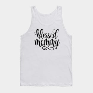 Simple Blessed Mommy Mother's Day Inspirational Quote Tank Top